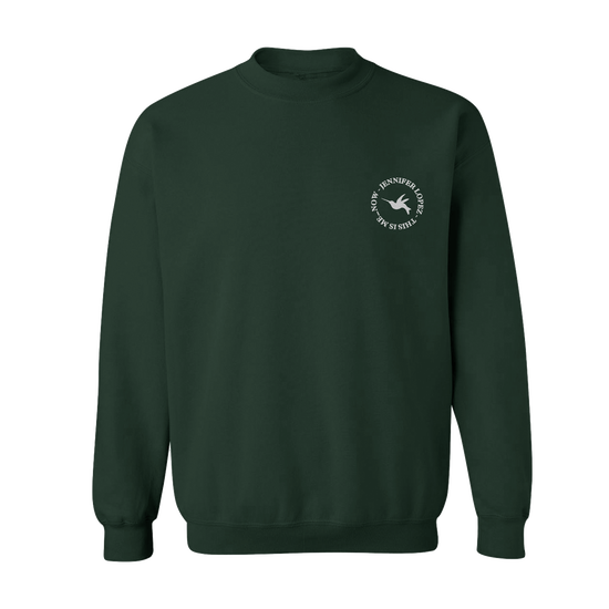 Dark green crew neck sales